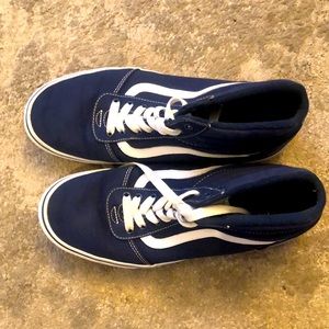 Navy blue Vans. Gently worn.